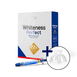 Kit Clareador Dental Whiteness Perfect 22% + Par de Moldeira Kit Clareador Dental Whiteness Perfect 22% + Par de Moldeira