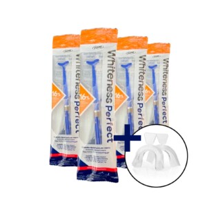 Whiteness Perfect 16% + 1 Par Moldeira - 4 Unidades com Estojo