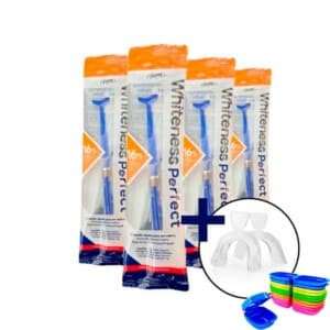 Whiteness Perfect 16% + 1 Par Moldeira - 4 Unidades com Estojo