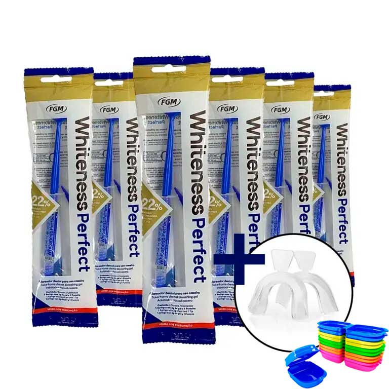 Gel Whiteness Perfect 22% com Moldeira - 6 Unidades
