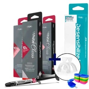 White Class 10% com Moldeira - 3 Unidades + 1 Desensibilizante White Class 10% com Moldeira - 3 Unidades + 1 Desensibilizante