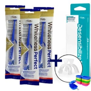 3x Whiteness Perfect 22% com Moldeira + 1 Desensibilizante