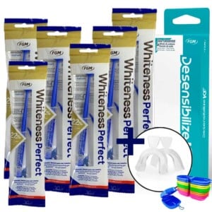 Gel Whiteness Perfect 22% com Moldeira - 6 Unidades + 1 Desensibilizante