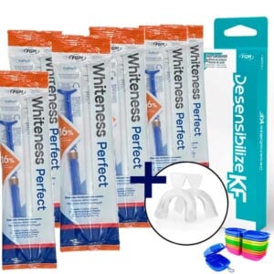 Whiteness Perfect 16% + 1 Par Moldeira - 6 Unidades + 1 Desensibilizante